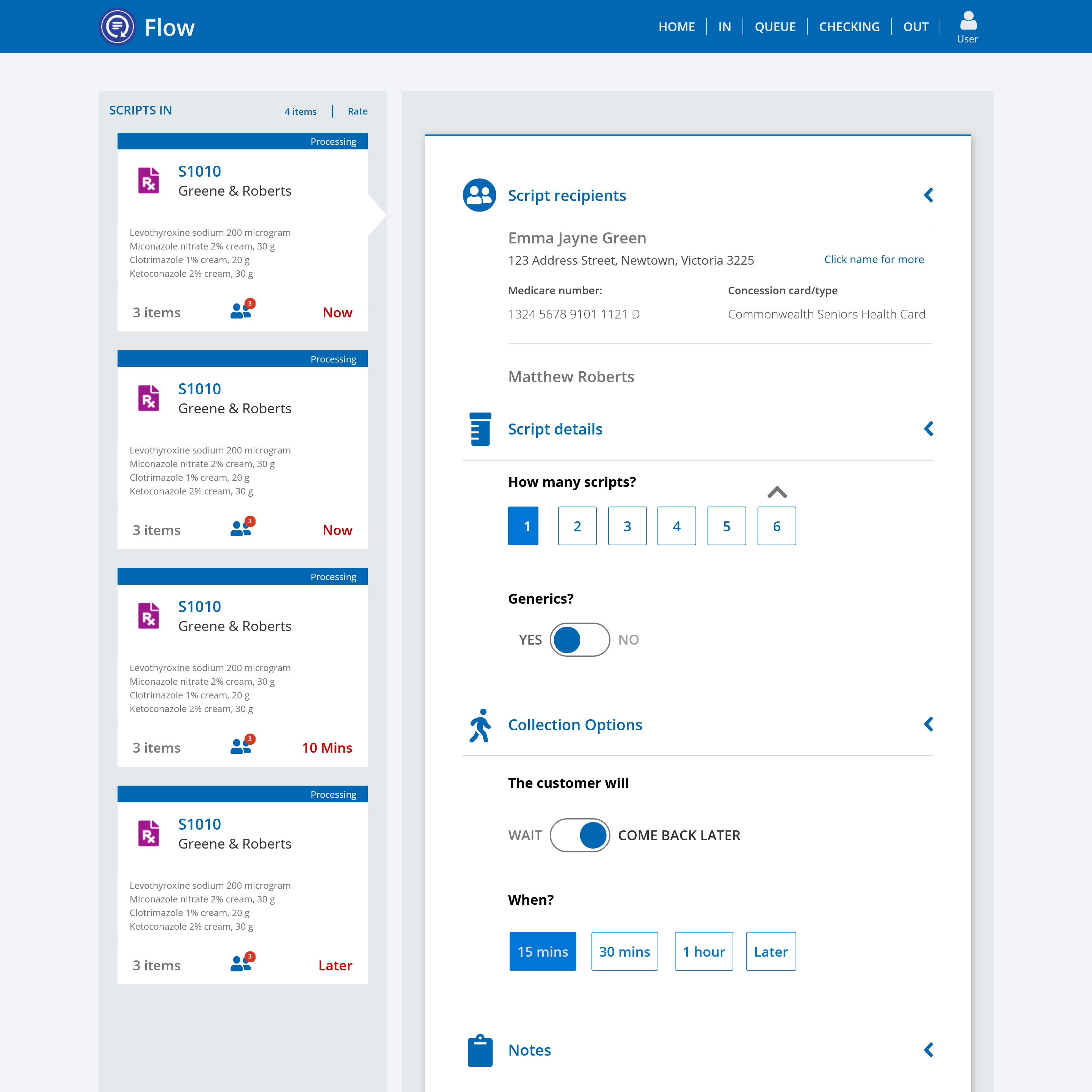 Scripts-in list view